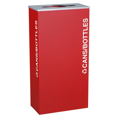 Kaleidoscope XL Series 17-Gallon Ruby Recycling Receptacle for Cans and Bottles